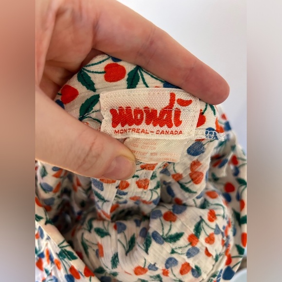 Vintage Mondi Cherry Long Sleeve Blouse and Pleated Skirt - Picture 7 of 16